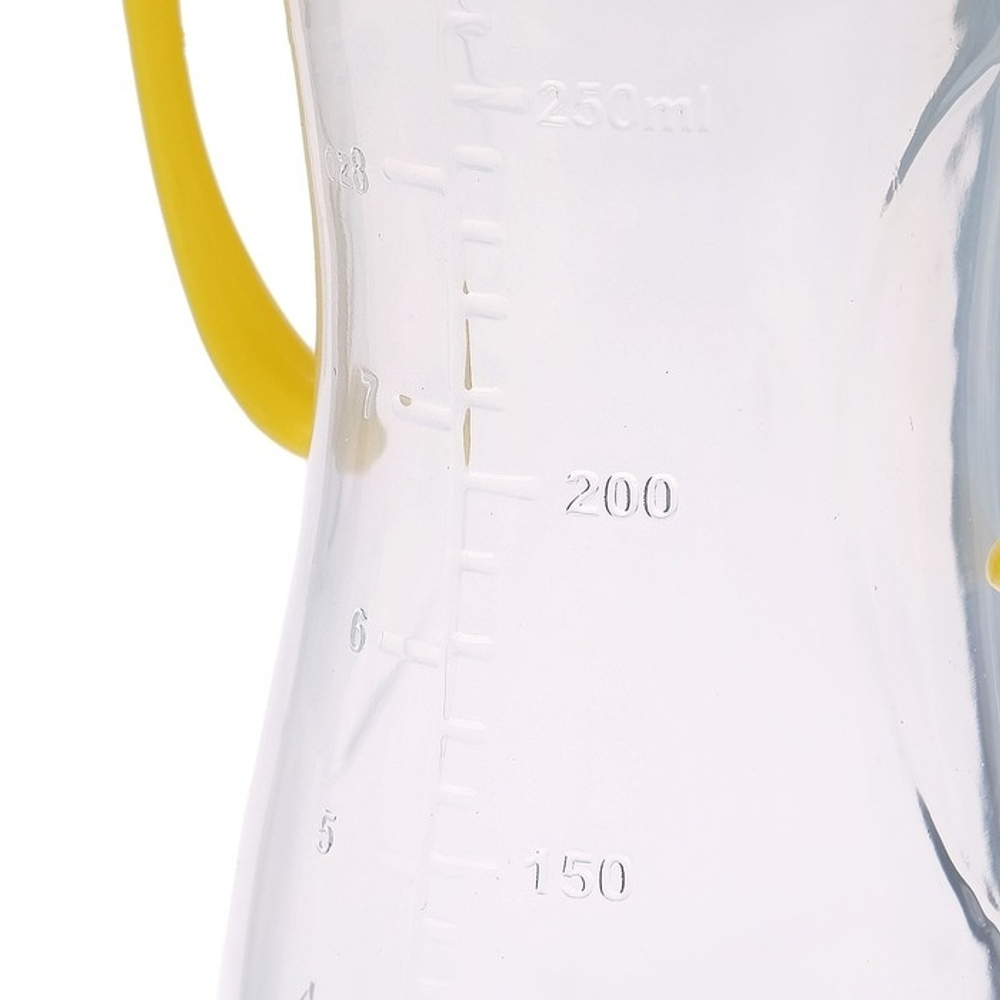 Бутылочка для кормления детская приталенная, с ручками, 250 мл, от 0 мес., цвет жёлтый МИКС 2969725