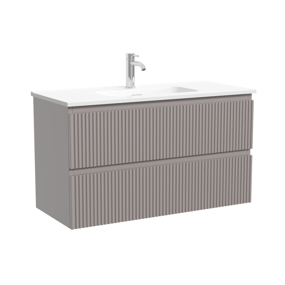 Тумба подвесная SANCOS Snob R 995х390х500, c двумя ящиками оснащенными доводчиками, Doha Soft, арт.SNR100/39SM