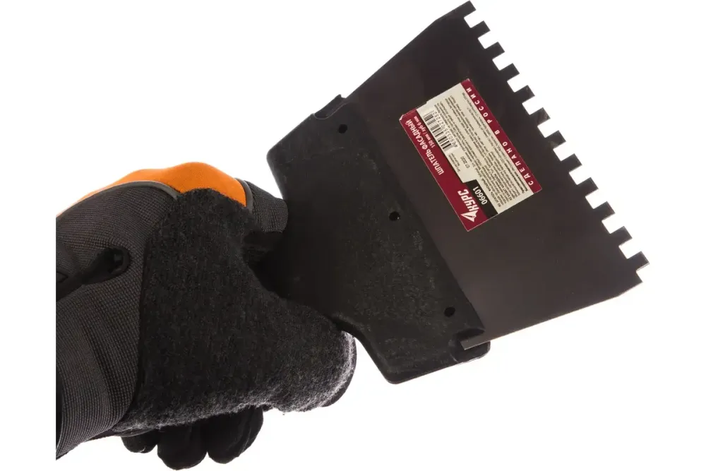 06601 КУРС Шпатель нержавеющий зубчатый 150мм / зуб 6мм