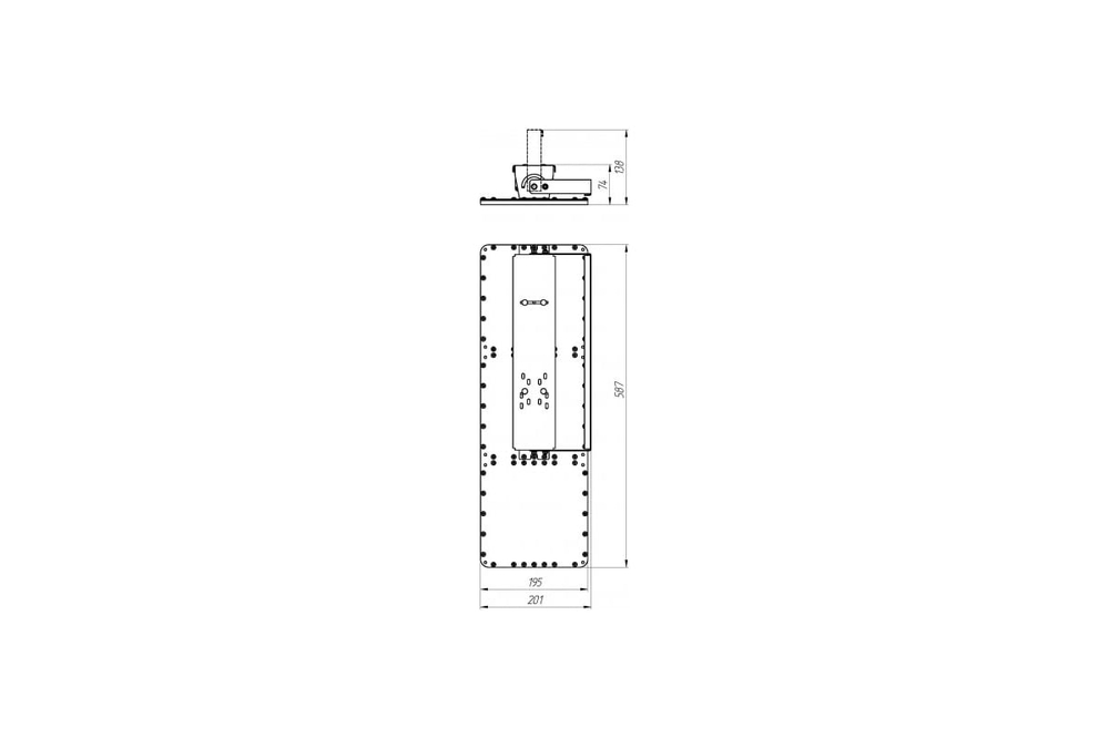 Светильник LED Diora Quadro 120/16500 K14 16500лм 120Вт 4000K IP65 лира