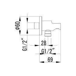 Подключение  для душевого шланга Lemark LM4785G с креплением для лейки