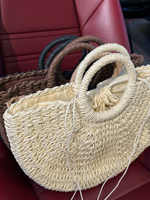 Миди луна молочная рафия