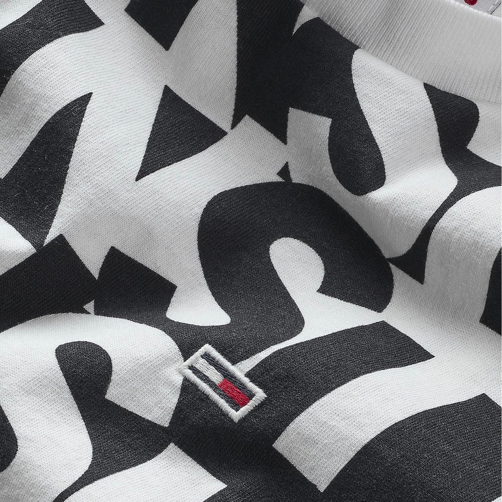 Футболка Tommy Jeans Tommy Logo AOP Black/White