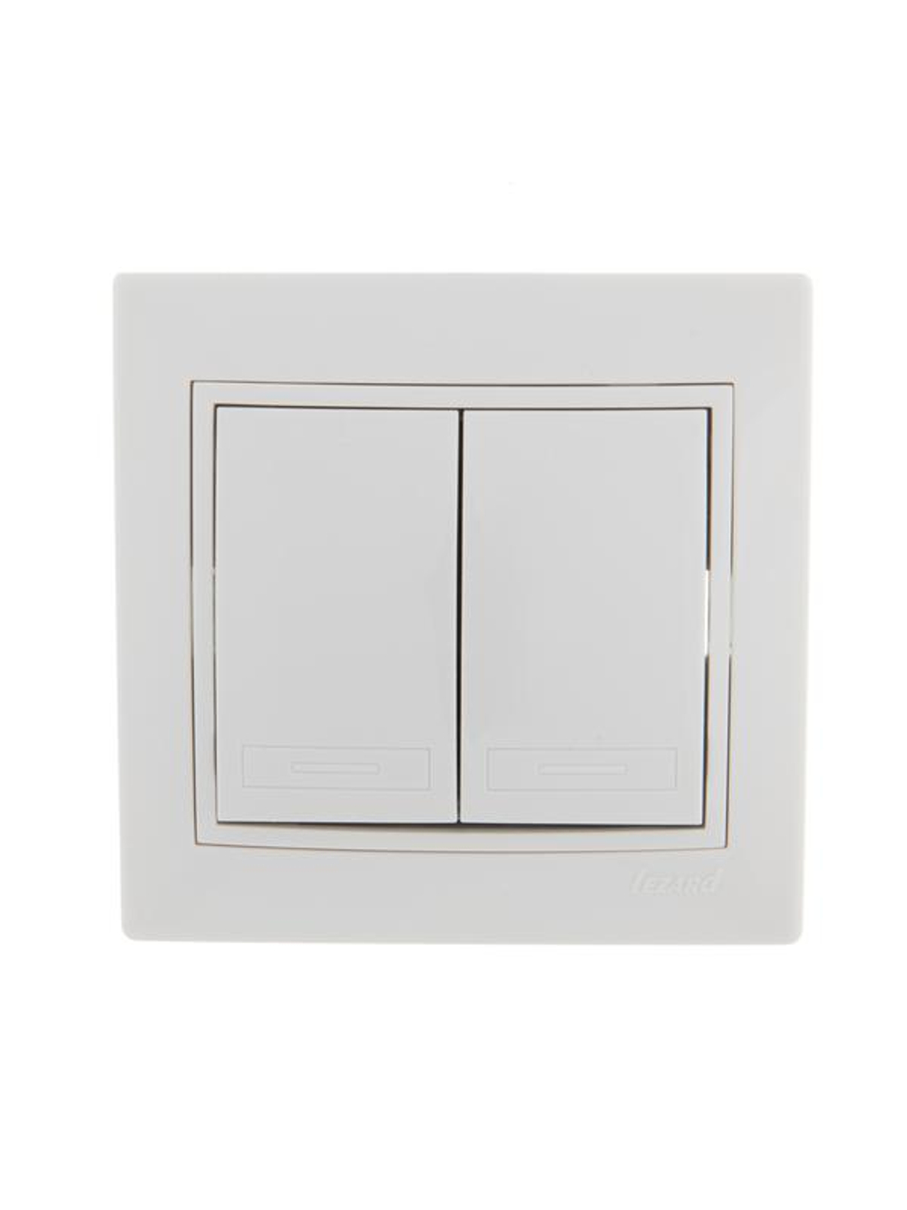 Выключатель 2-кл. СП Mira 10А IP20 с бел.вставкой бел. LEZARD 701-0202-101