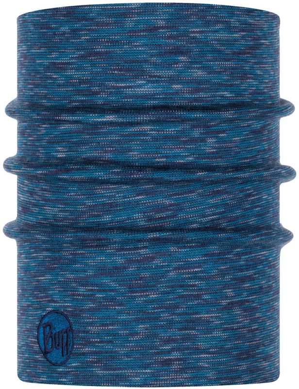 Теплый шерстяной шарф-труба Buff Wool heavyweight Lake Blue Multi Stripes Фото 1