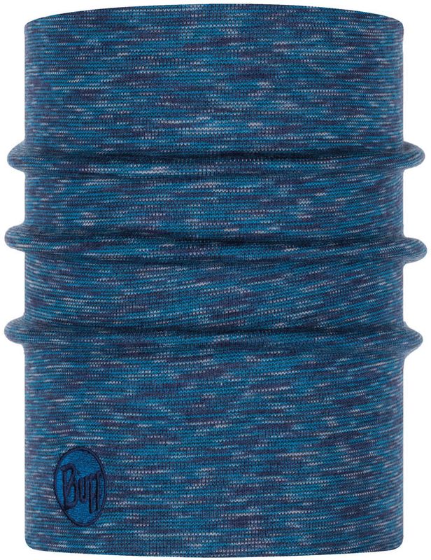 Теплый шерстяной шарф-труба Buff Wool heavyweight Lake Blue Multi Stripes Фото 1