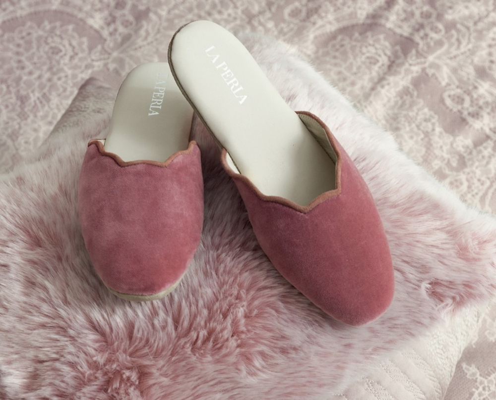Домашние тапочки женские La Perla Tacco Rosa Италия