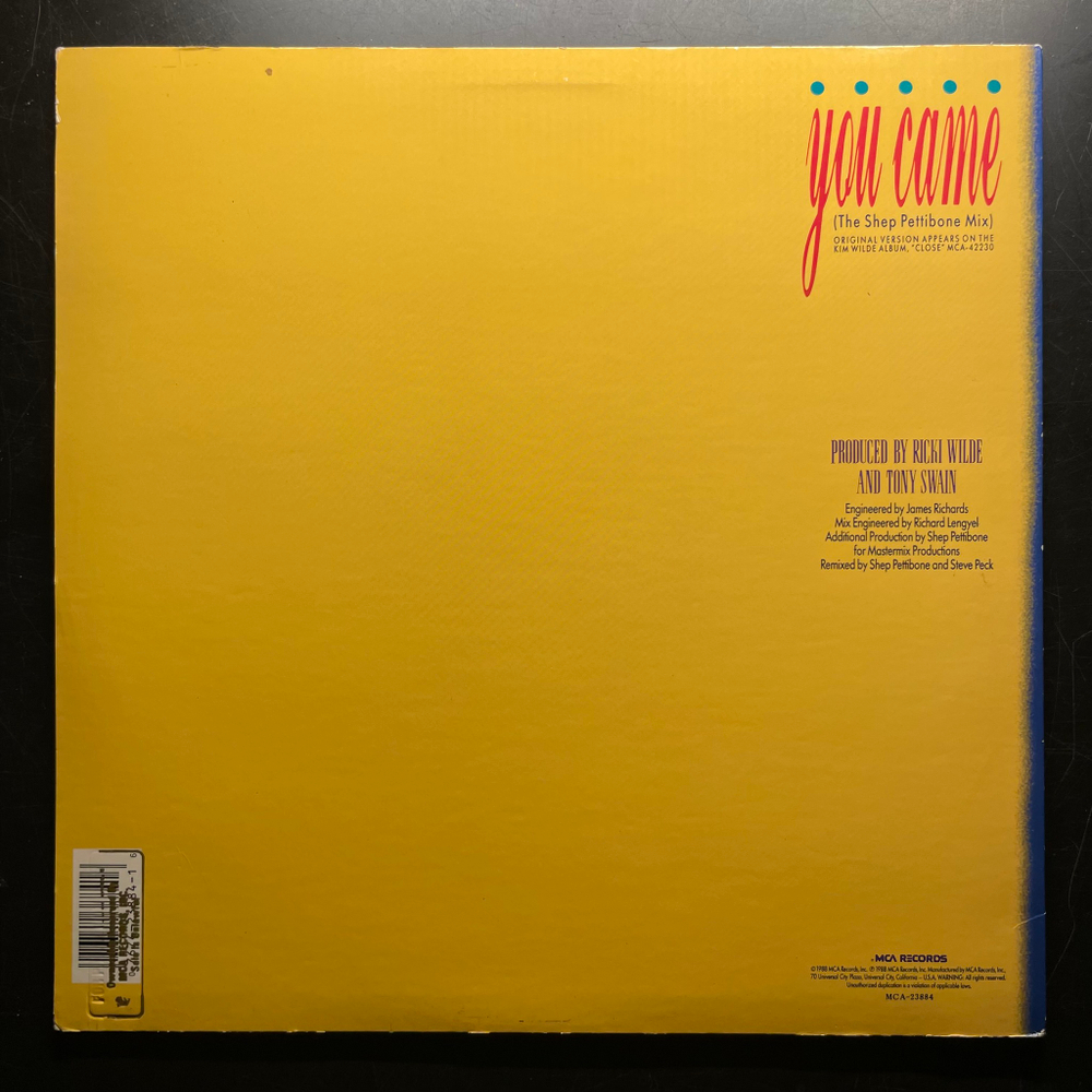 Kim Wilde ‎– You Came (США 1988г.) EP