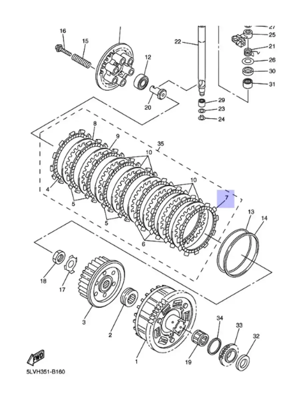 Диск сцепления 5LV163212000