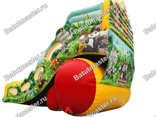 Коммерческий батут-горка "Царь зверей-2"