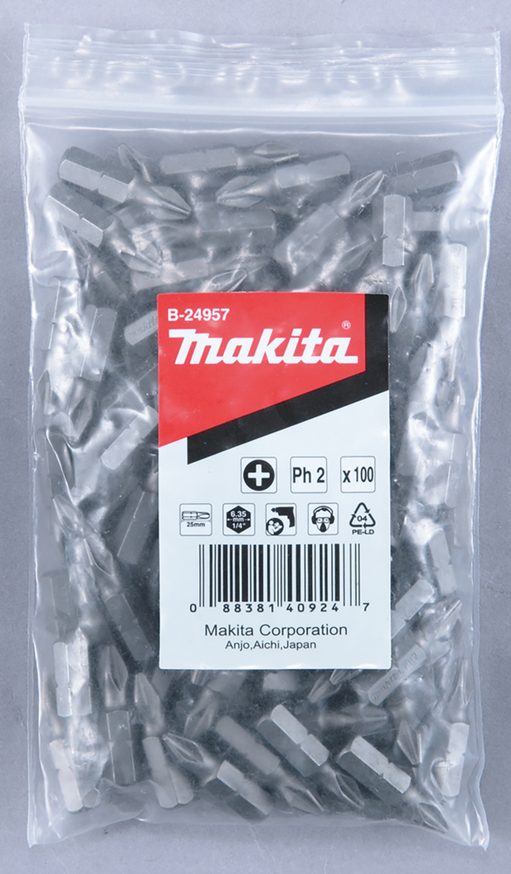 Насадка PH2, 25 мм, C-form, 100 шт. Makita B-24957 PH2 110 мм C-form 10 шт.