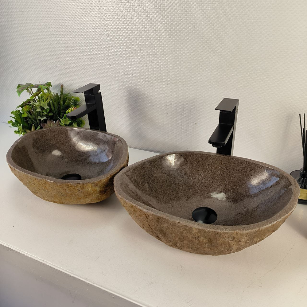 Раковина из речного камня ПАРА! RS-65542 44*33*14 0865
