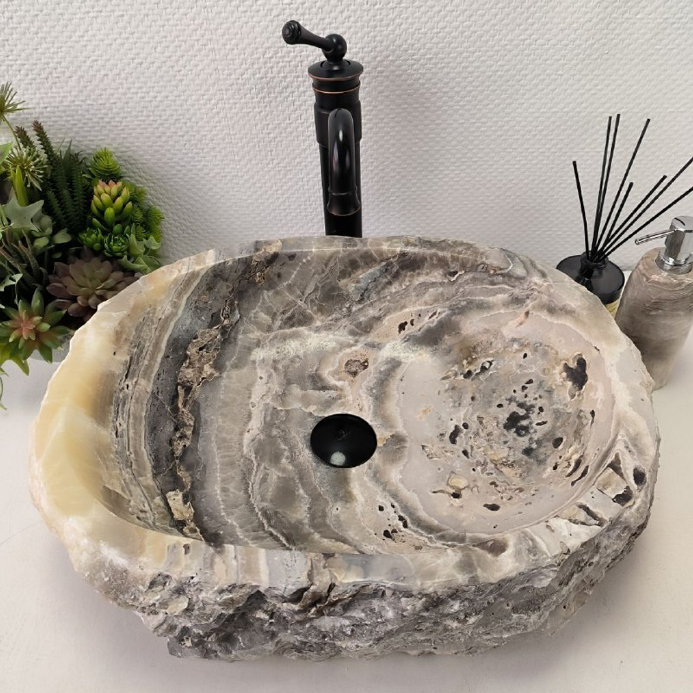 Раковина из оникса Erozy Grey EO-62199 55*42*15 0094