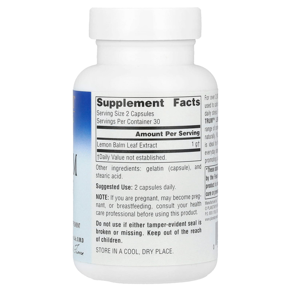 Planetary Herbals, мелисса лекарственная Full Spectrum™, 60 капсул (500 мг в 1 капсуле)