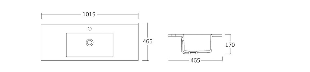 Раковина VBS-13100 керамическая, цвет белый