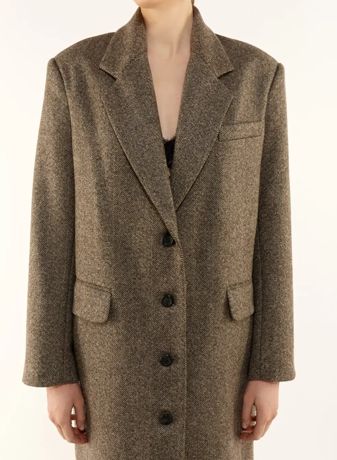 Классическое пальто хаки