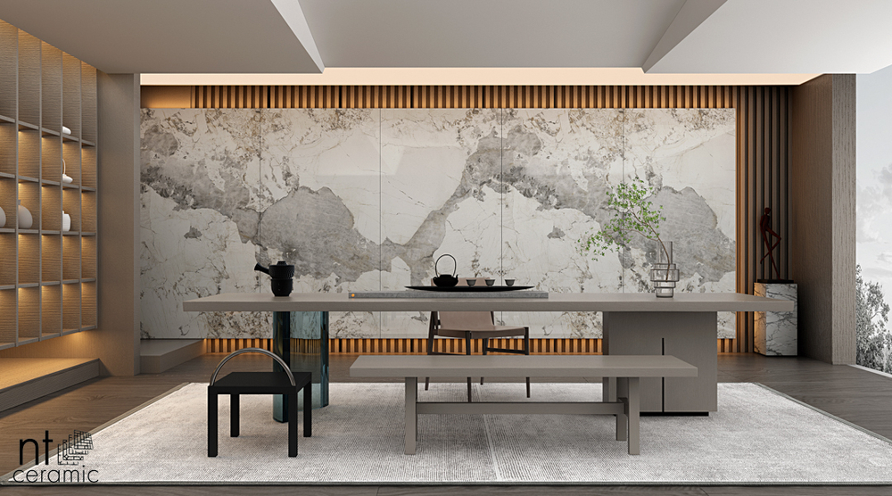 NT CERAMIC. Керамогранит Calacatta Black 240*120