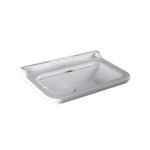 Раковина Kerasan Waldorf 80х55 см, 1 отв., керамическая, цвет: белый/золото