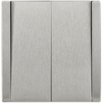 FORTE&PIANO Выключатель 2-клавишный перекрестный 10А FP709M металл никель IEK