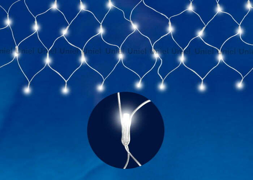 ULD-N2520-240/STA WHITE IP20 Сетка светодиодная, 240 светодиодов, 2.5х2 м, белая, IP20, провод прозрачный