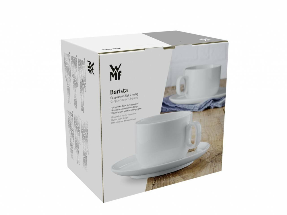 WMF - Набор из 2-х чашек Barista с блюдцами 160мл для капучино / артикул   0695949440  / GTIN 4000530735027