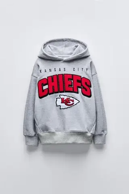ZARA ХУДИ С ПРИНТОМ KANSAS CITY CHIEFS © NFL, СЕРЫЙ