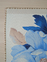 Гобеленовая столешница Голубые пионы 45х100