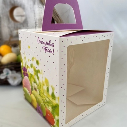 Коробка под кулич 150*150*180 (Светлой Пасхи)