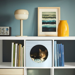 IKEA UTSÅDD  (ИКЕА УТСÅДД)  -  Домик для кошки, серо-голубой, 33x38x33 см