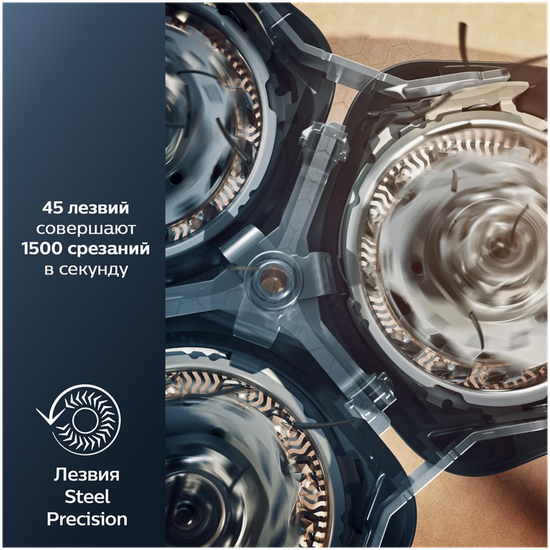 Электробритва Philips Умная электробритва для сухого и влажного бритья Philips Series 5000 SkinIQ S5588/38, черный