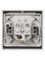 Розетка 2П+З скрытой установки IP54 16А серая "Вуокса" TDM SQ1803-0108