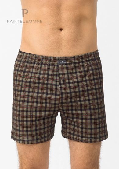 Трусы мужские семейные Pantelemone PMB-406, клетка бежевая/оранжевая