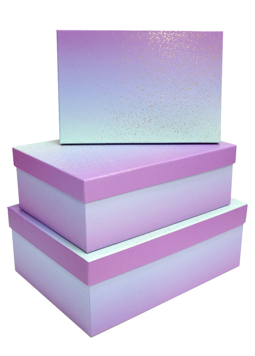 Коробка квадратная 1шт, MESHU "Purple-blue gradient" 18*10