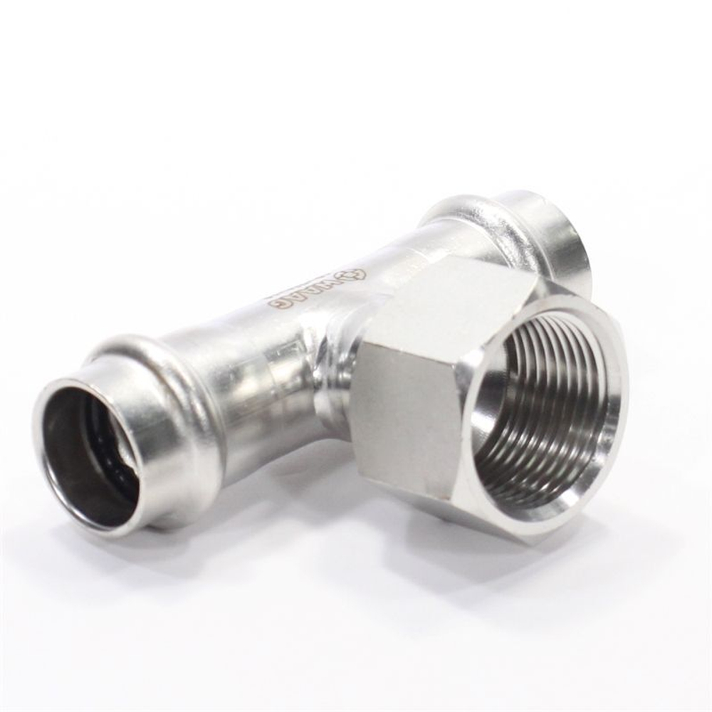 Тройник 18-3/4"-18, WAAG Heavy Inox, пресс-резьба, вн., сталь нержавеющая