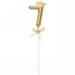 Топпер Цифра Королевский вечер «7» 22 см , микс