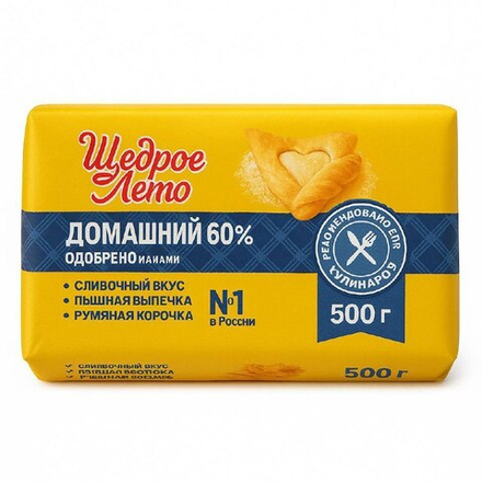 Маргарин Щедрое лето домашний 500 гр