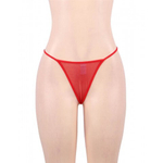 Красный роскошный бэби-долл с подвязками (размер M-L)