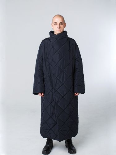 Пальто-одеяло унисекс с воротником "Кутанка". Черное