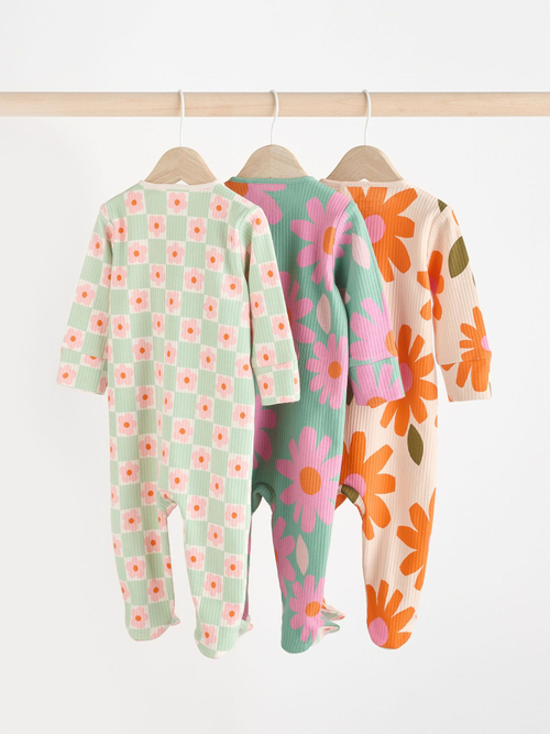 Комбинезон / Cлип для малышей Next B47-269, 3 шт., Зеленый, Бежевый