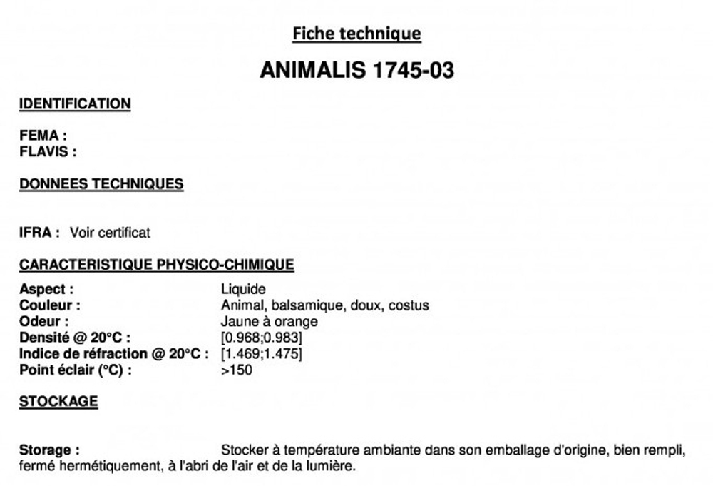 ANIMALIS 1745-03 / АНИМАЛИКА 1745-03 CAS -