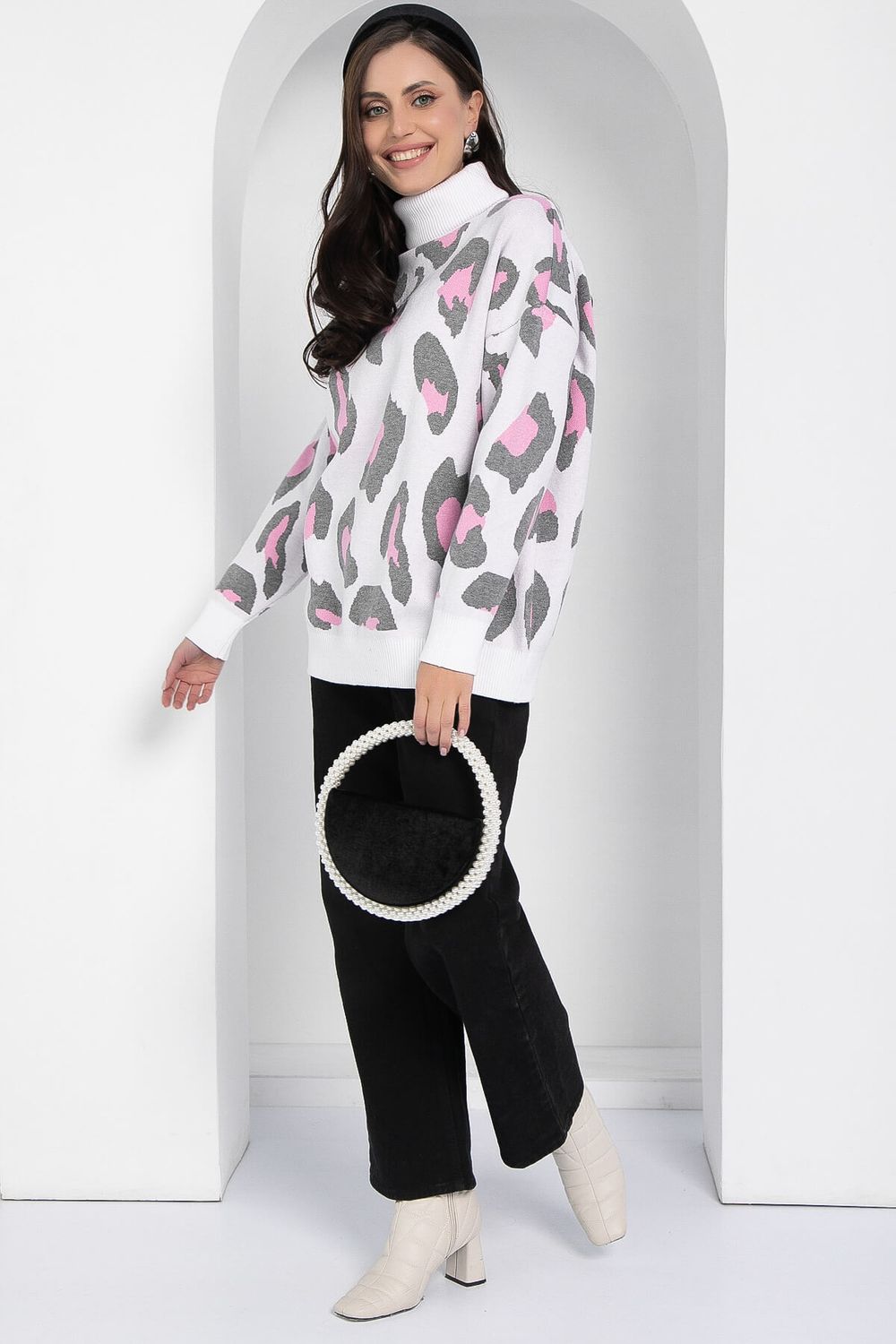 Джемпер Лоренсия (бело-розовый) Б12701-18 LT Collection