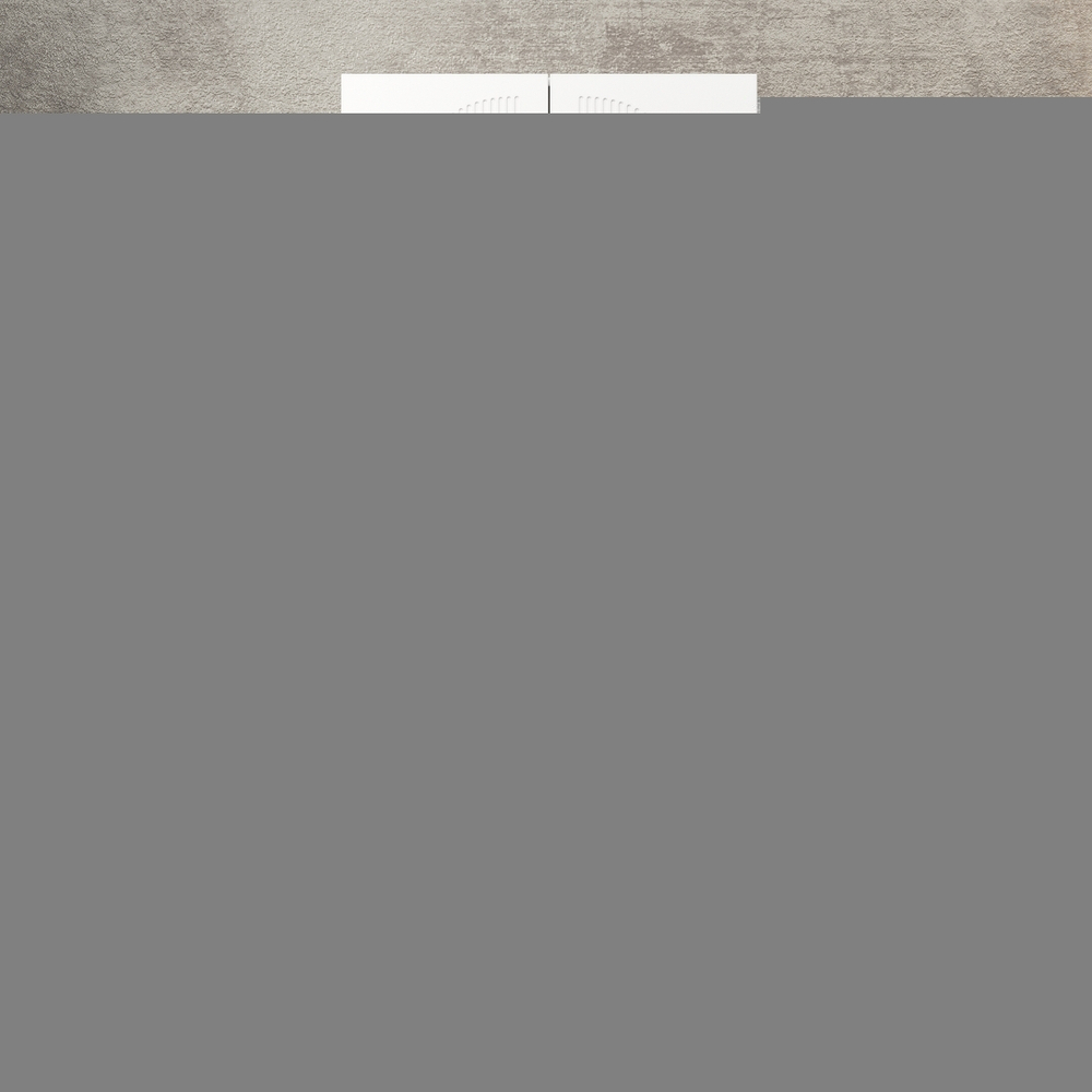 Шкаф Агератум МДФ двухсекционный в белой эмали - Белый Фасадный 0101  80*60*240