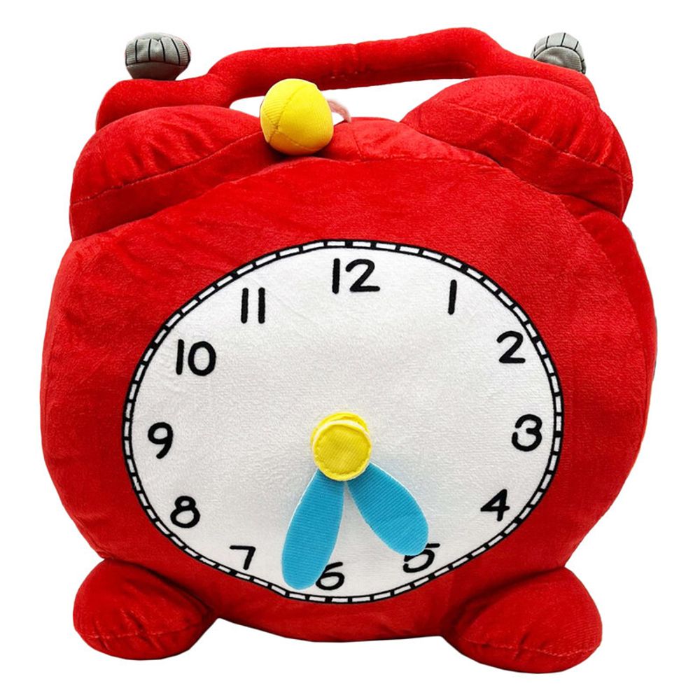 Мягкая игрушка будильник, красный, 35 см