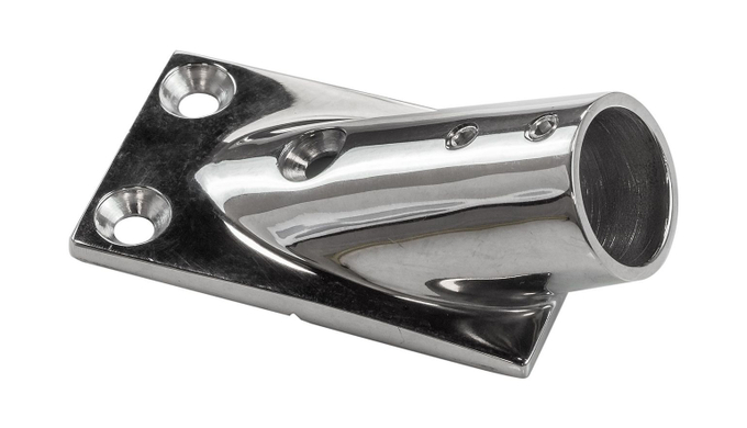 Основание стойки леера 1"(25,4 мм), 30 град, прямоугольное