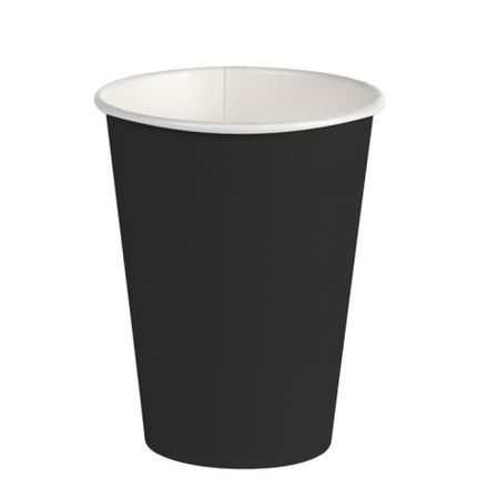 Стаканы бумажные однослойные 300/355мл SP12 черный (50/1000шт)
