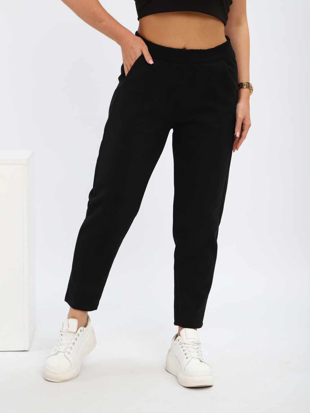 Брюки "Замша" черные