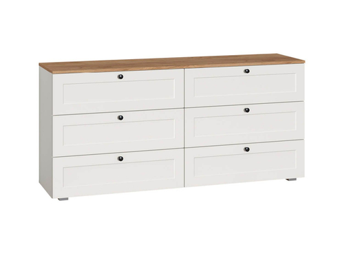 Остин Комод 16.240 Белый шагрень/Дуб Вотан