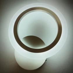 Бра, настенный светодиодный светильник белый, круглый 8449/1 WH, 14Вт 3кв.м. 1601