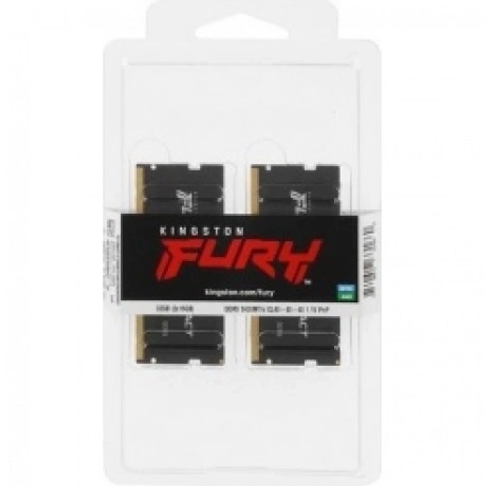 Оперативная память Kingston FURY Impact, CL40 (Kit of 2) SO-DIMM DDR 5 DIMM 32Gb PC44800, 5600Mhz (KF556S40IBK2-32)