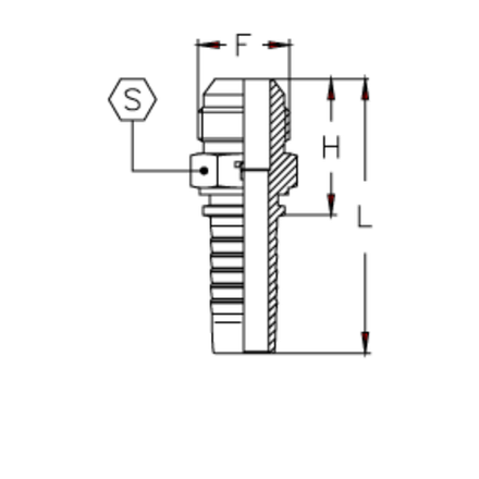 Фитинг DN 10 JIC (Ш) 3/4 TIEFFE